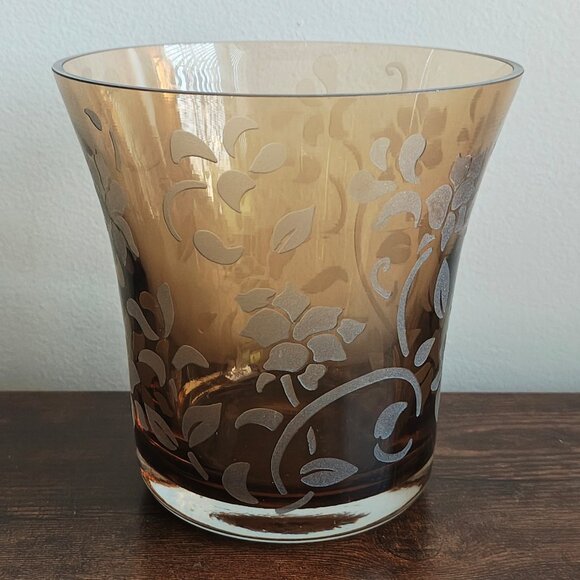 Vintage Etched Glass Vase - Picture 7 of 7
